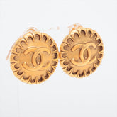 Chanel Vintage Coco Logo Clip On Earrings Costume Jewellery